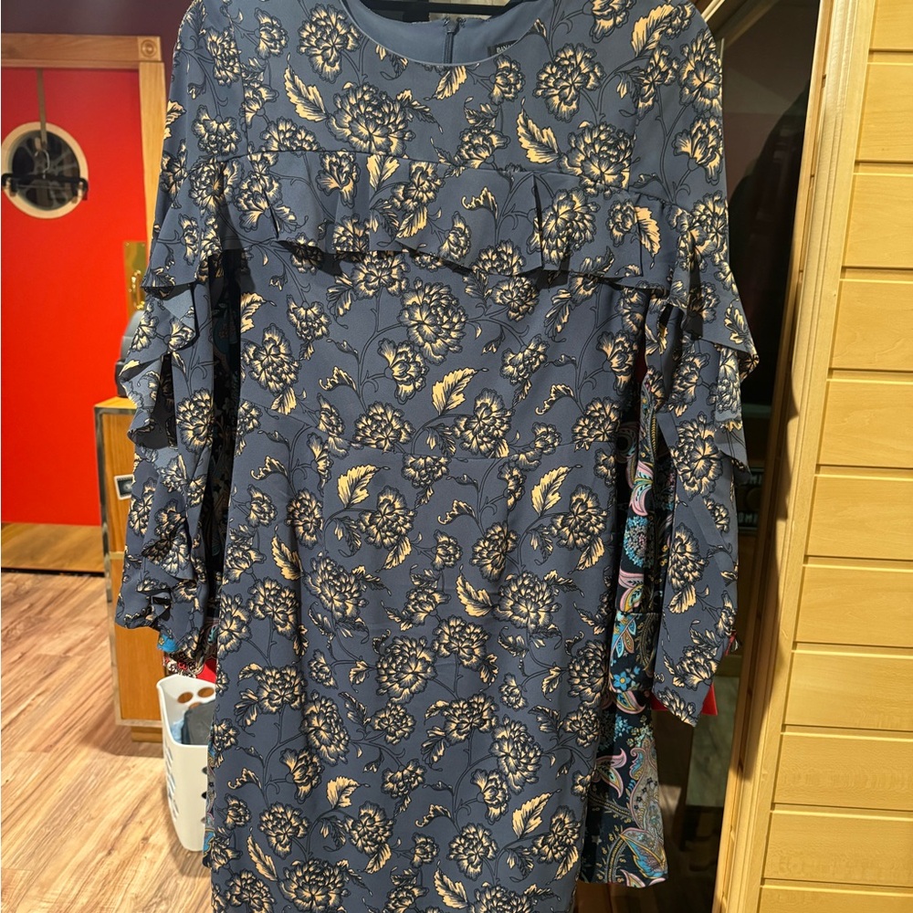 Floral Ruffle Sleeve Dress